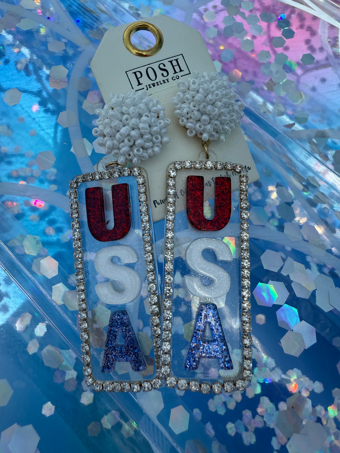 USA STATEMENT EARRINGS