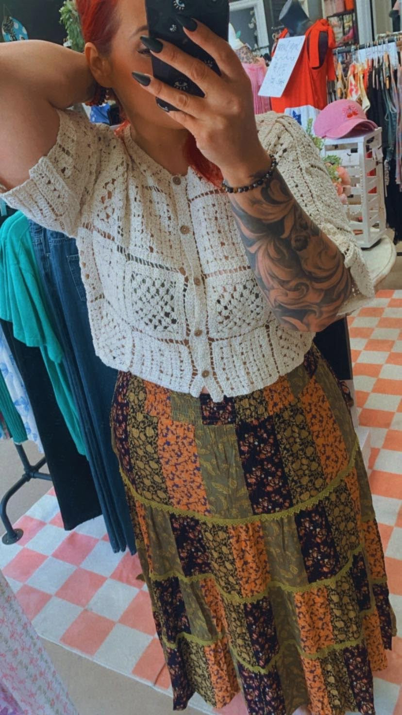 BOHO SQUARES CARDI