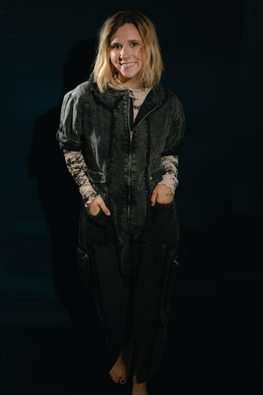 MIDNIGHT CARGO JUMPSUIT