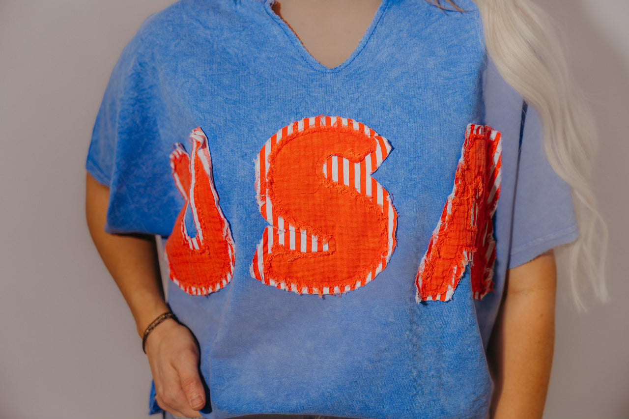 USA PATCHWORK TEE