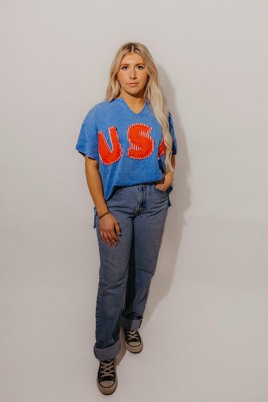 USA PATCHWORK TEE