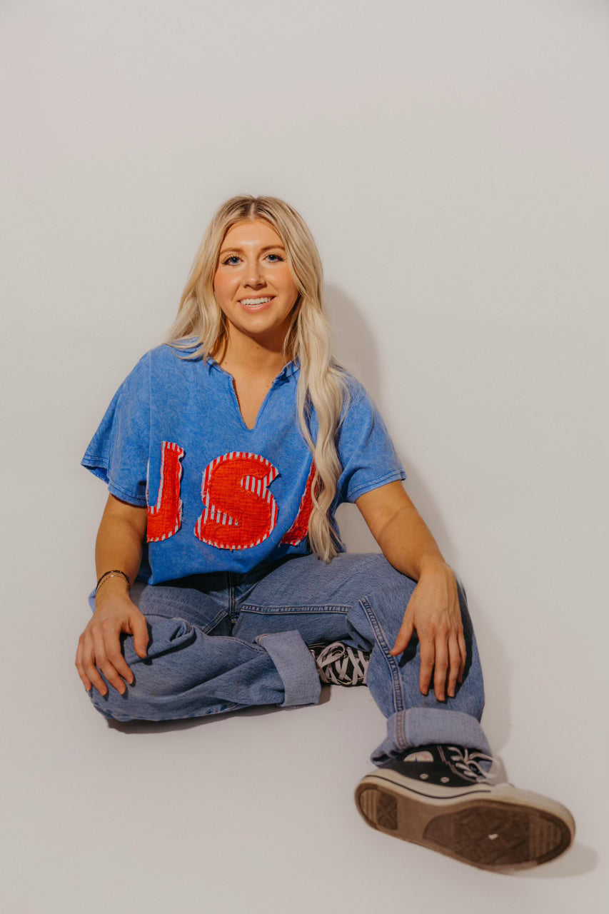 USA PATCHWORK TEE