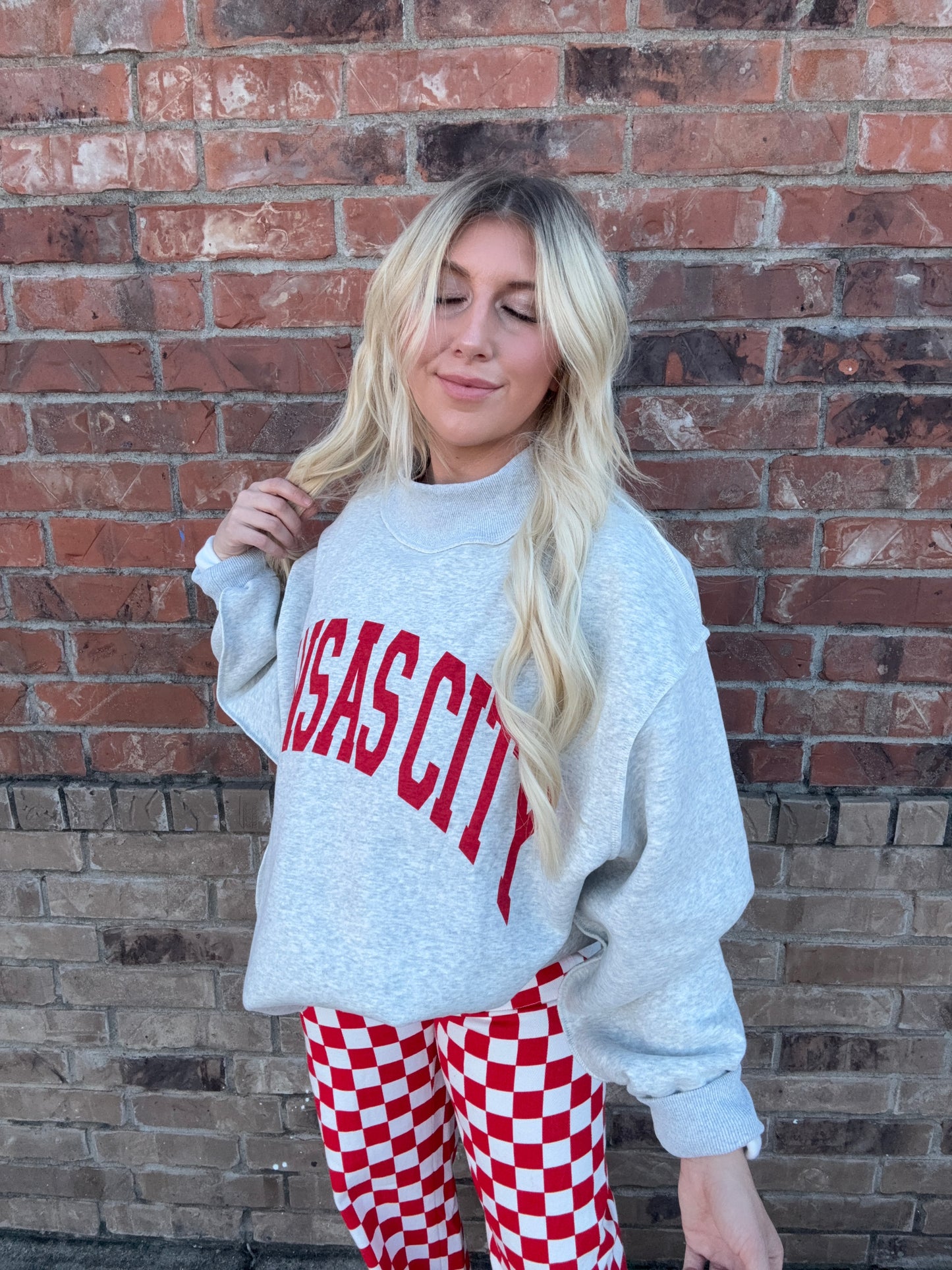 KANSAS CITY REVERSIBLE MOCK NECK (GRAY)