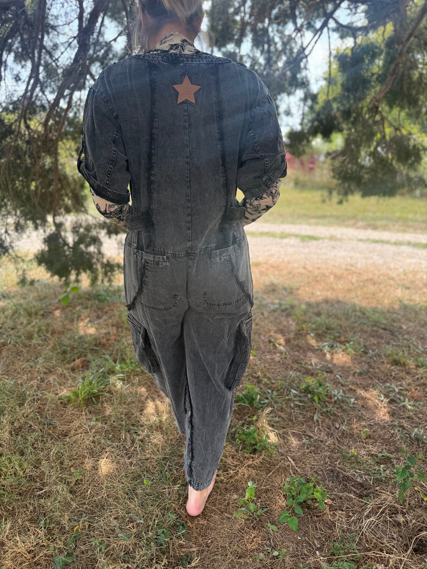 MIDNIGHT CARGO JUMPSUIT