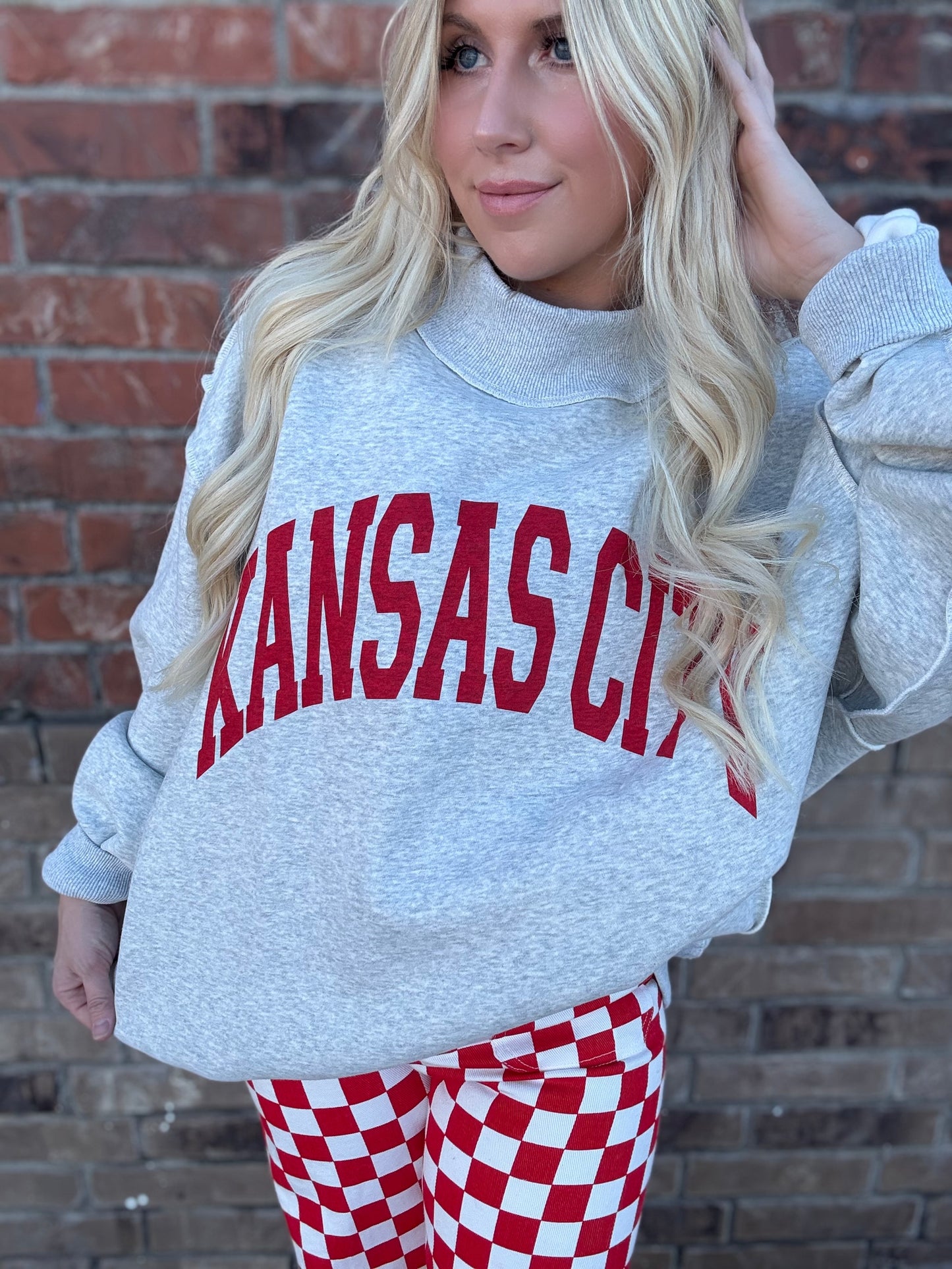 KANSAS CITY REVERSIBLE MOCK NECK (GRAY)