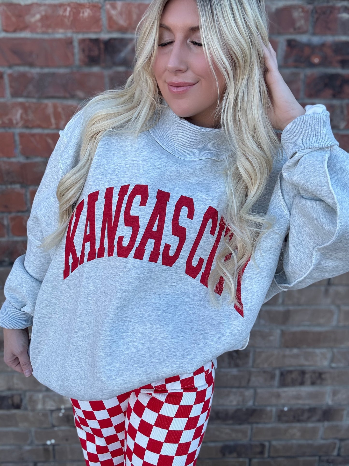 KANSAS CITY REVERSIBLE MOCK NECK (GRAY)