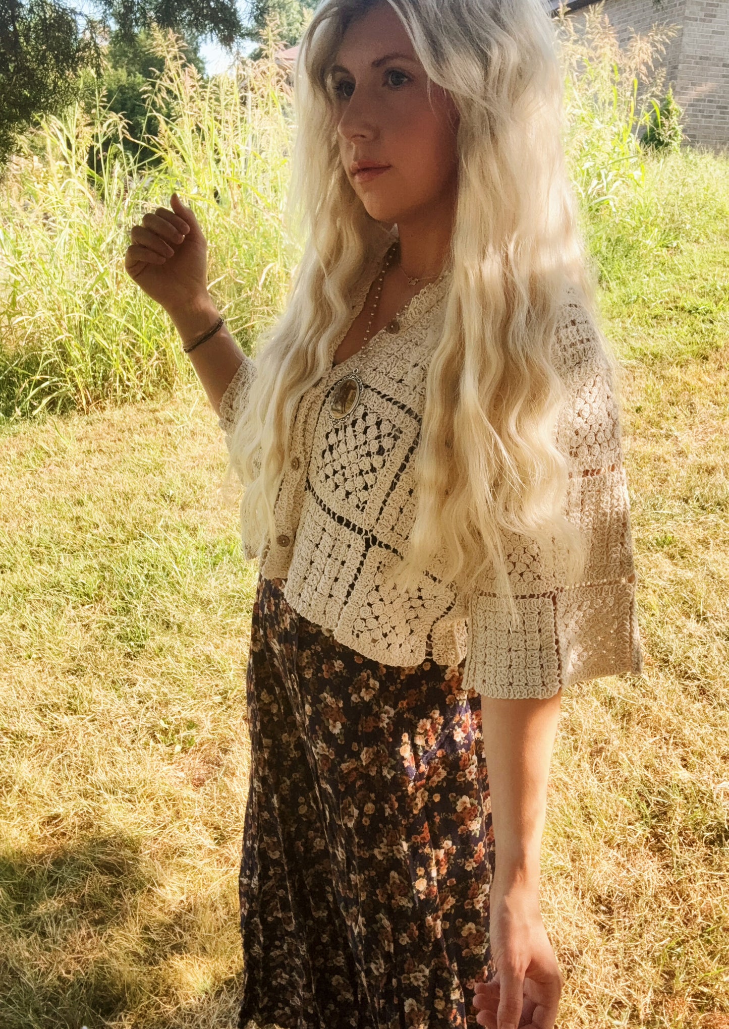 BOHO SQUARES CARDI