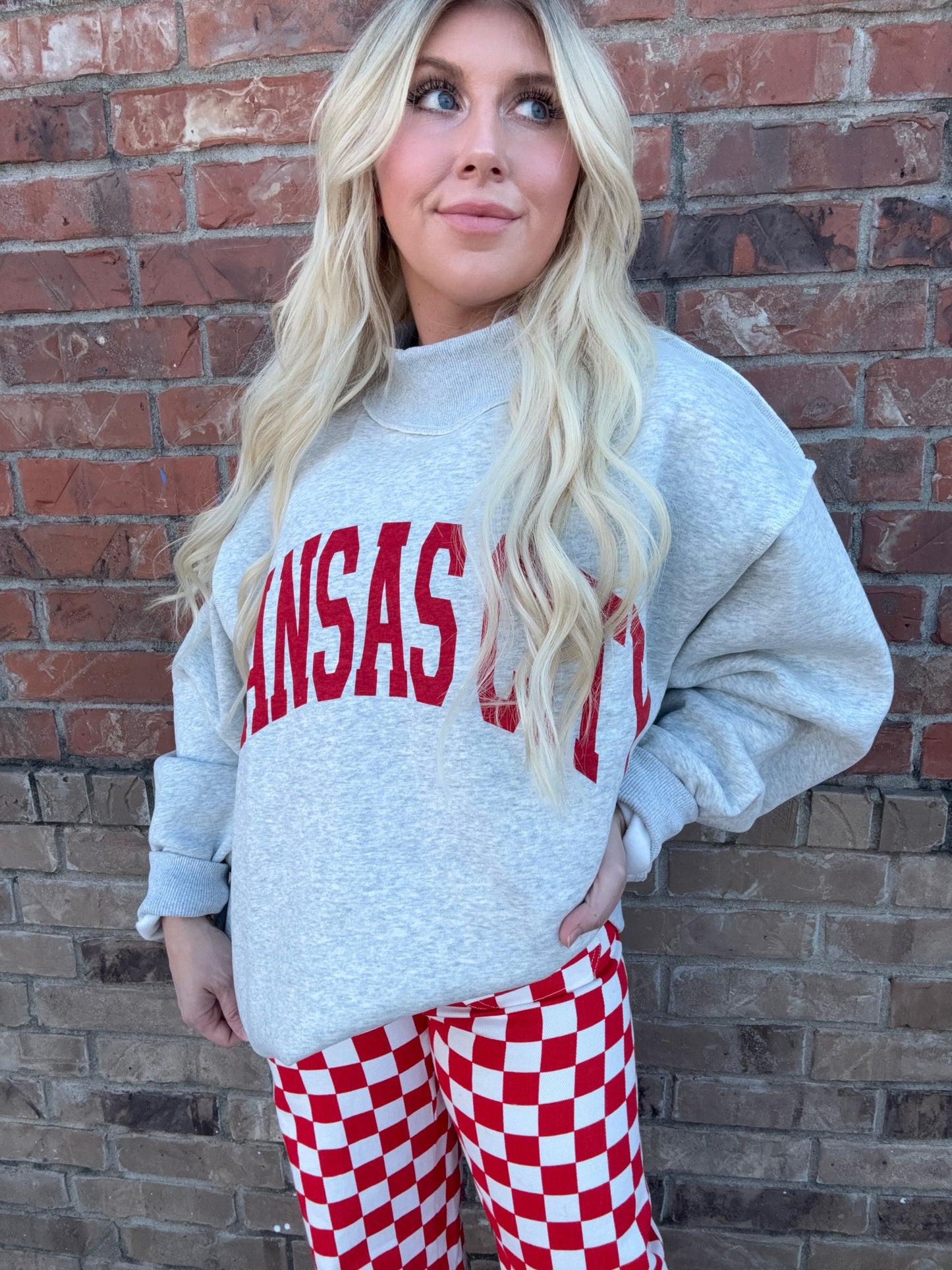 KANSAS CITY REVERSIBLE MOCK NECK (GRAY)