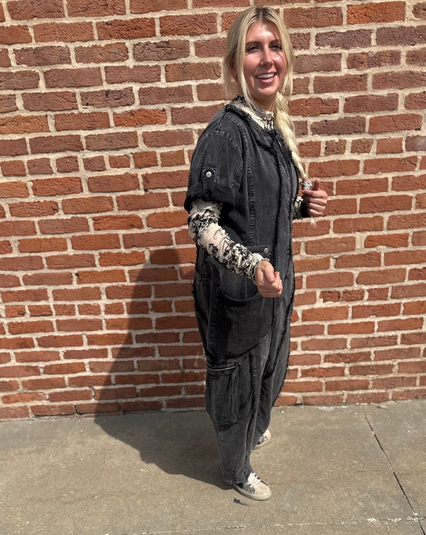 MIDNIGHT CARGO JUMPSUIT
