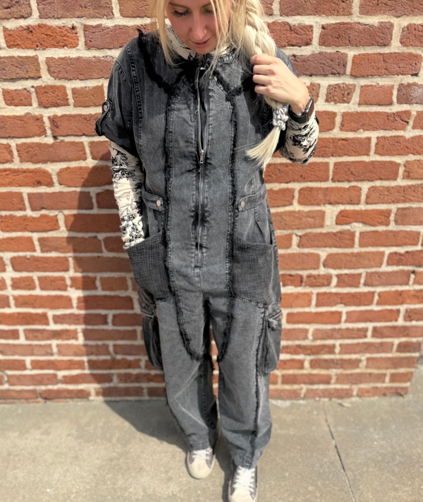 MIDNIGHT CARGO JUMPSUIT