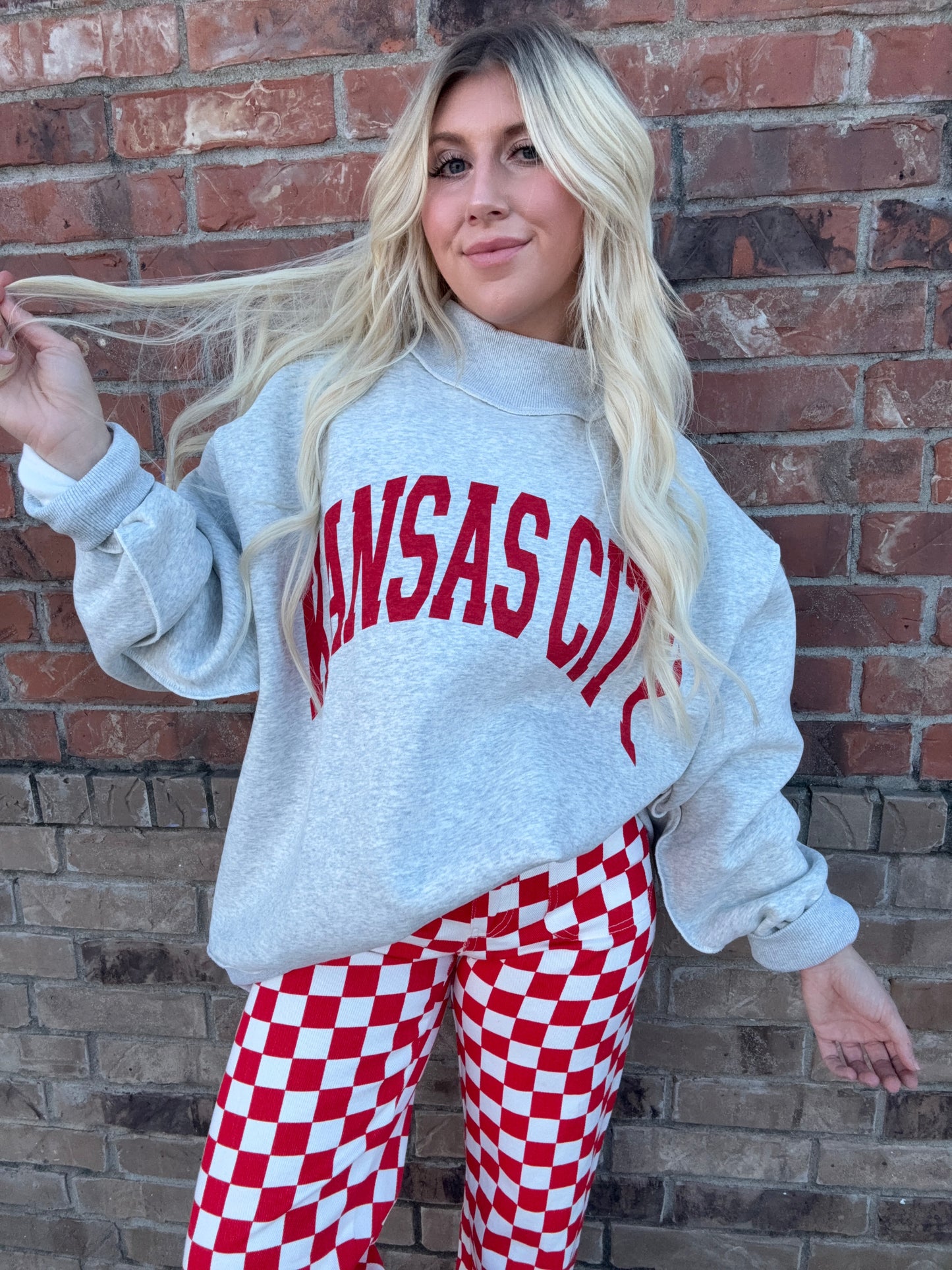 KANSAS CITY REVERSIBLE MOCK NECK (GRAY)