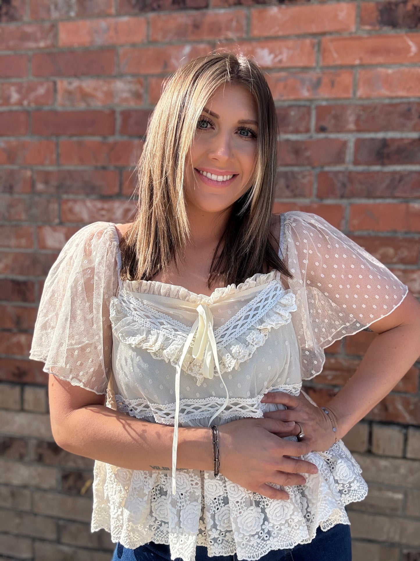 The Opal Lace Blouse