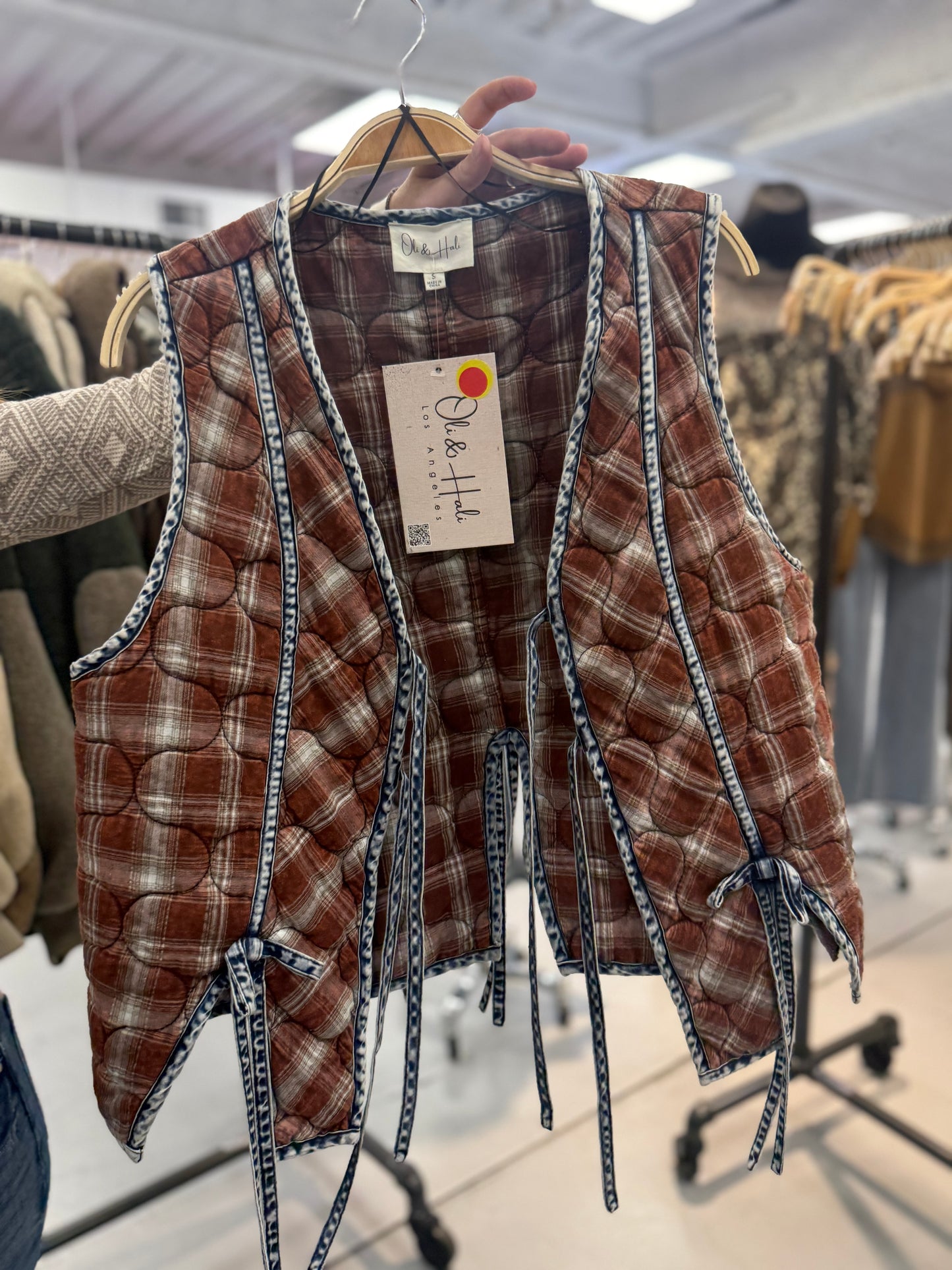 HARVEST PLAID QUILTED VEST