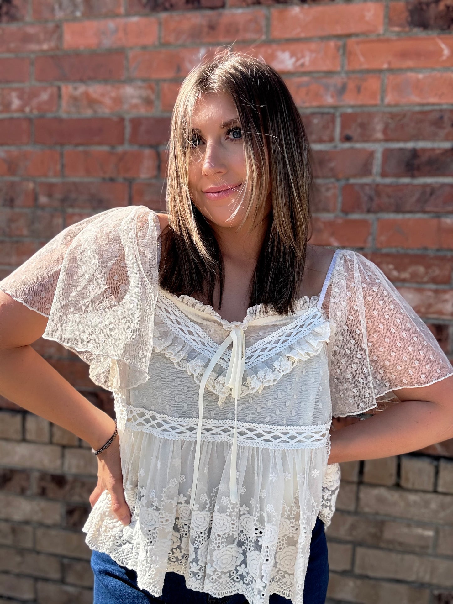 The Opal Lace Blouse