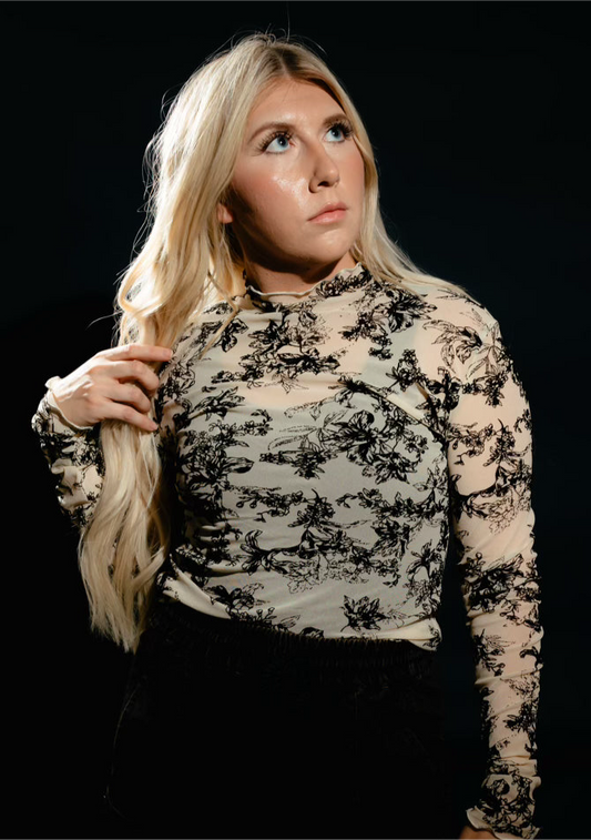 MOONLIT GARDEN MESH TOP
