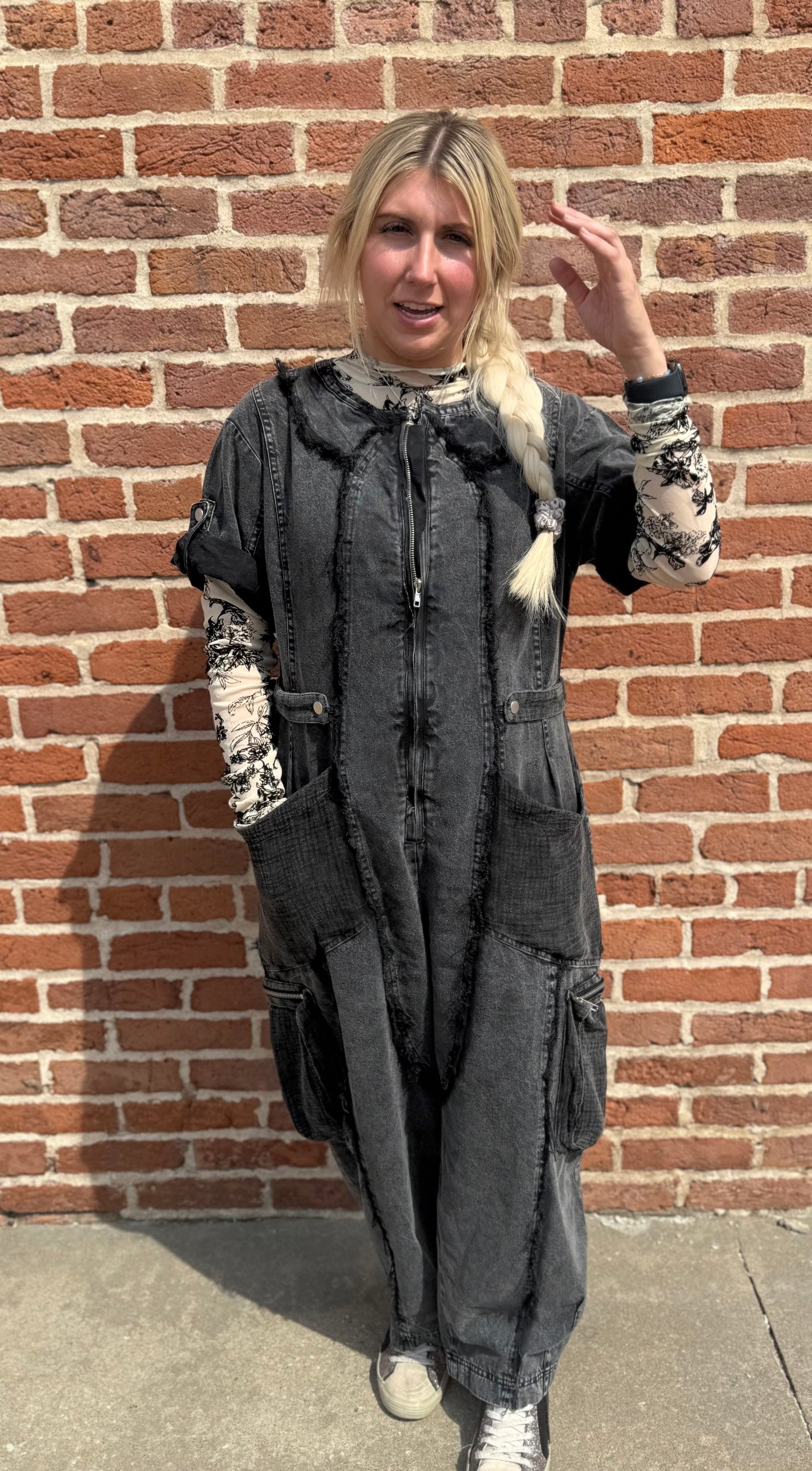 MIDNIGHT CARGO JUMPSUIT