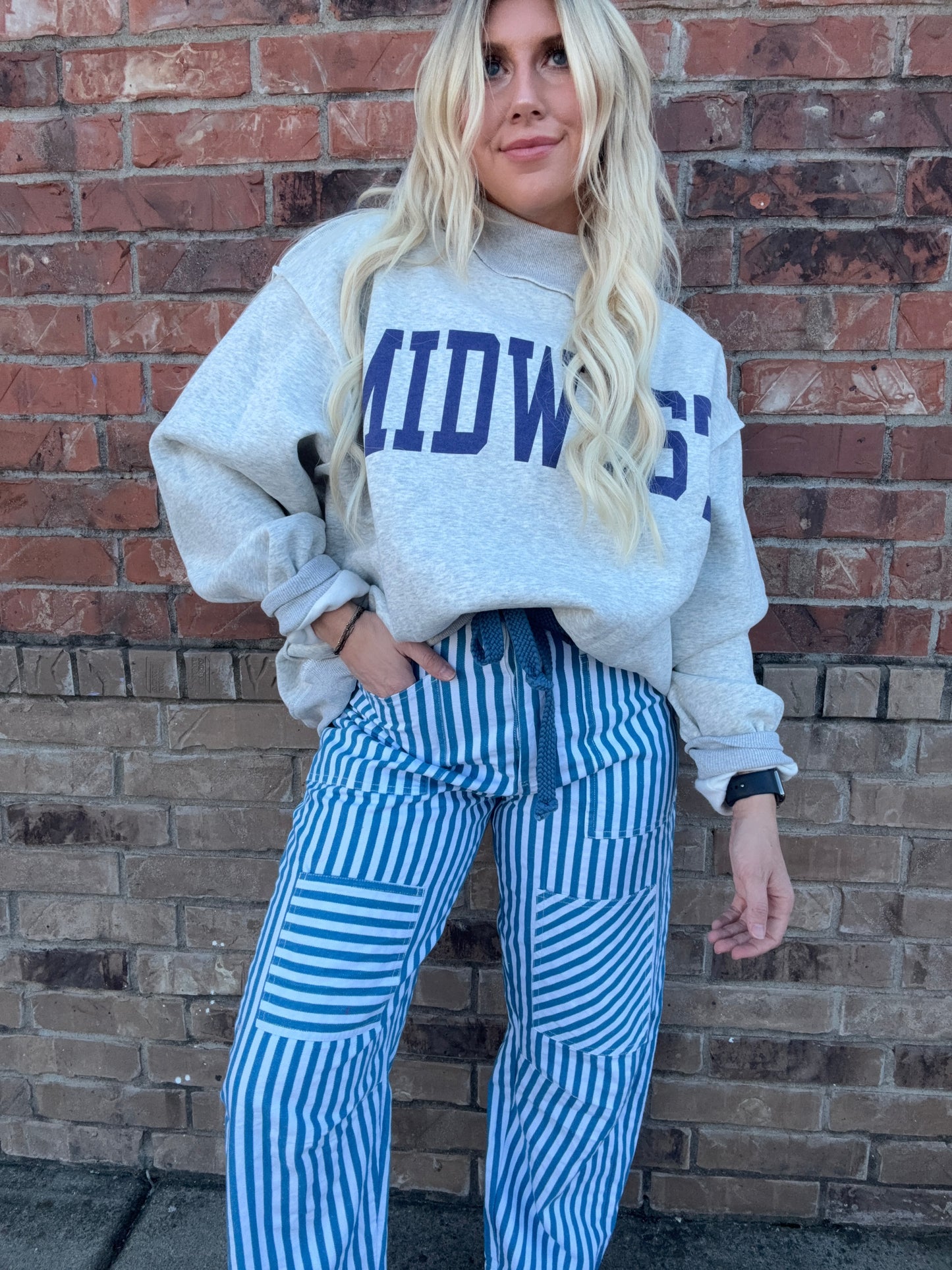 MIDWEST BABE REVERSIBLE MOCK NECK