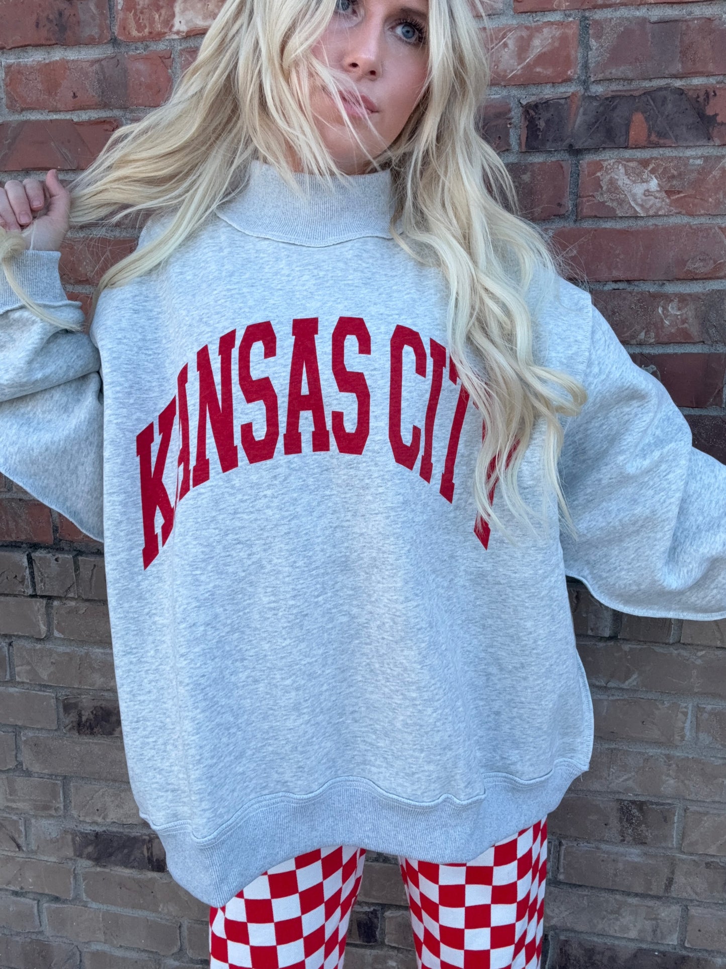 KANSAS CITY REVERSIBLE MOCK NECK (GRAY)