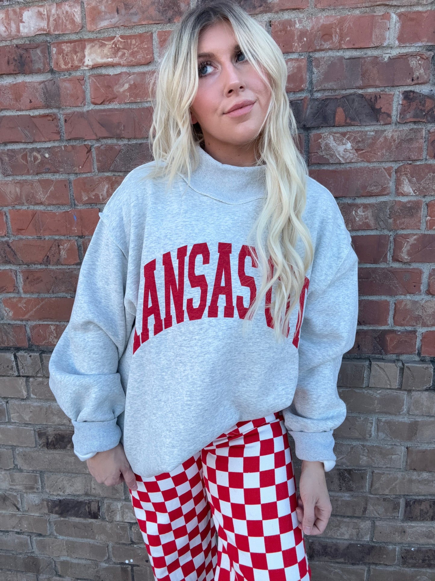 KANSAS CITY REVERSIBLE MOCK NECK (GRAY)