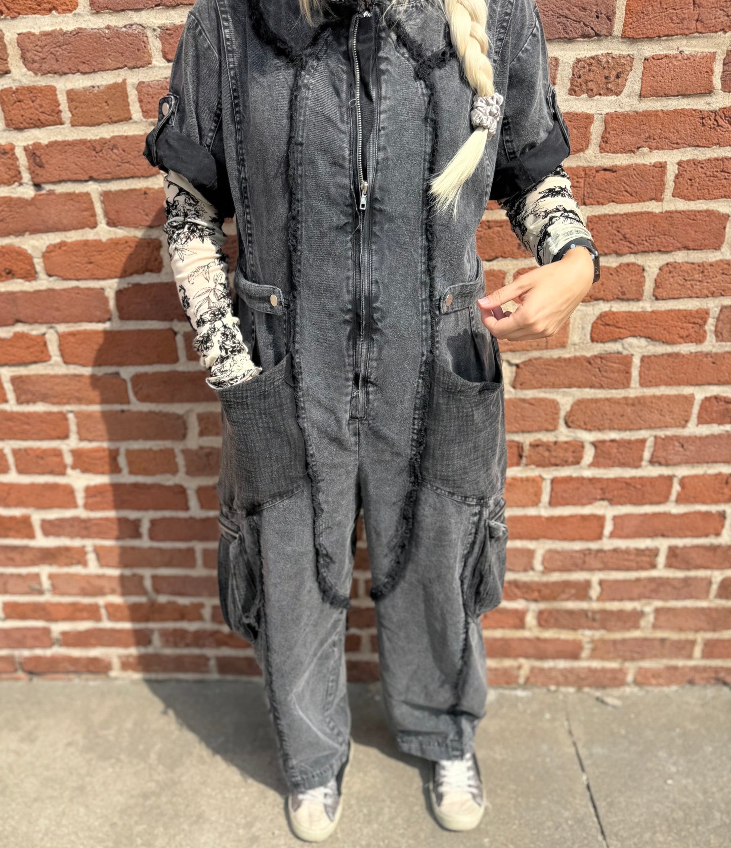 MIDNIGHT CARGO JUMPSUIT