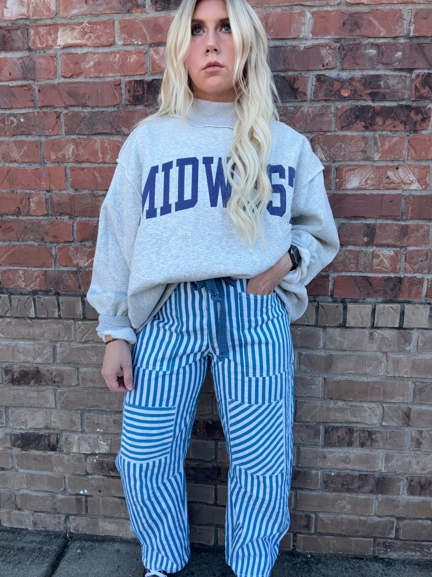 MIDWEST BABE REVERSIBLE MOCK NECK