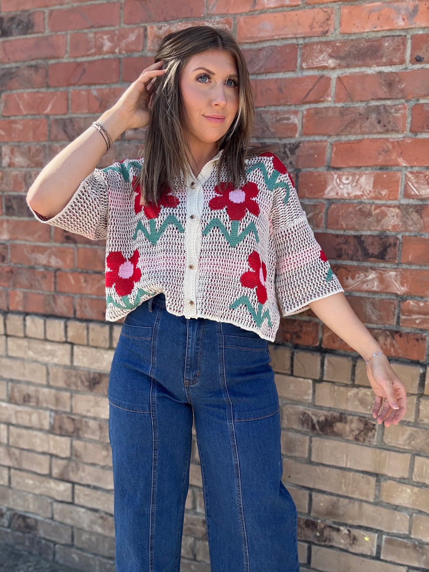 Wide Leg Stretch Denim