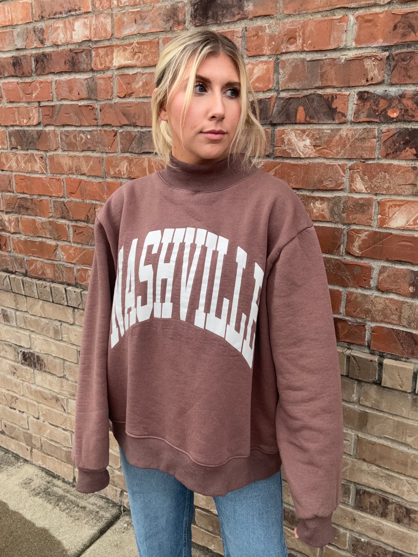 NASHVILLE NIGHTS REVERSIBLE MOCK NECK PULLOVER