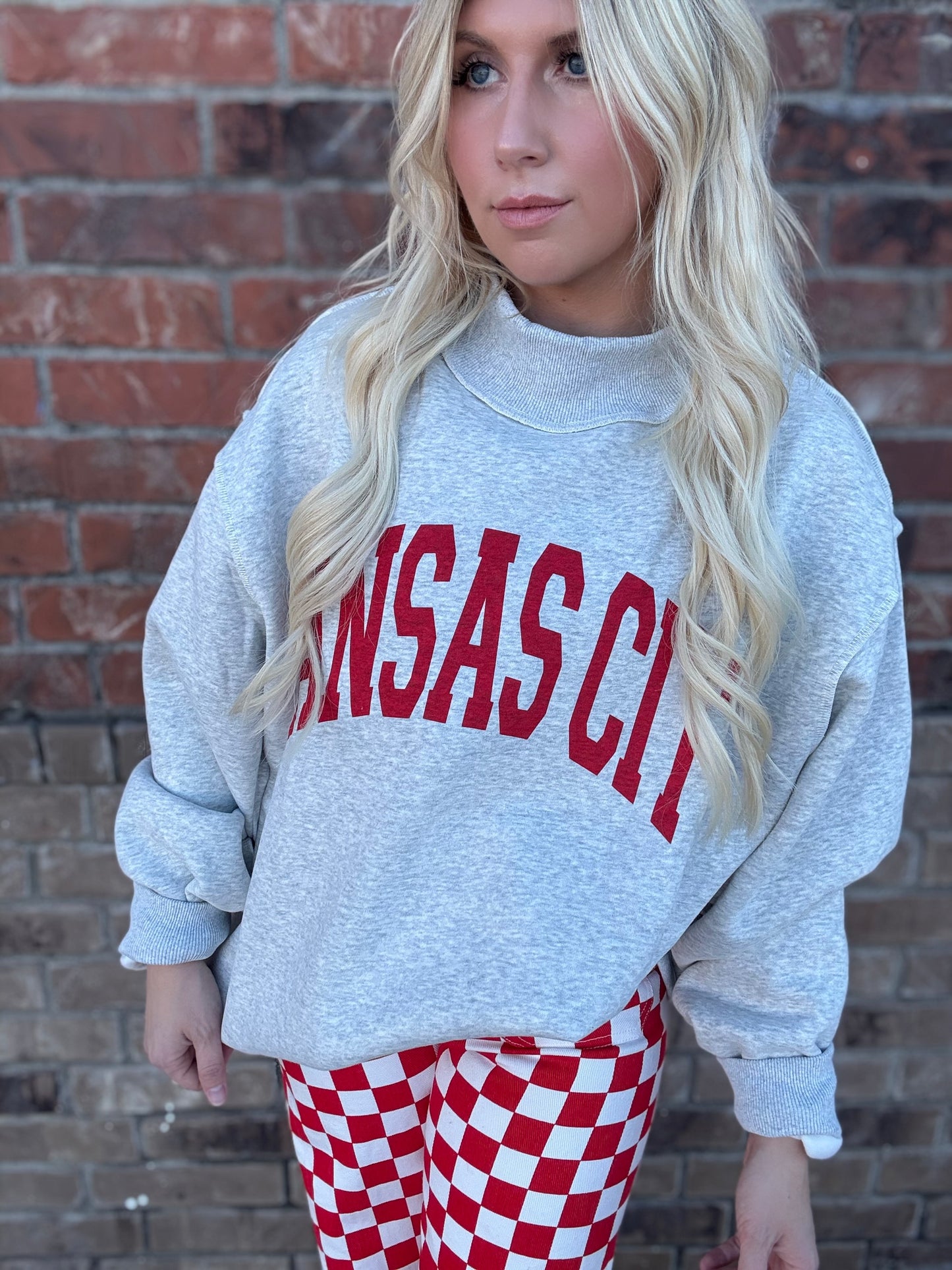 KANSAS CITY REVERSIBLE MOCK NECK (GRAY)