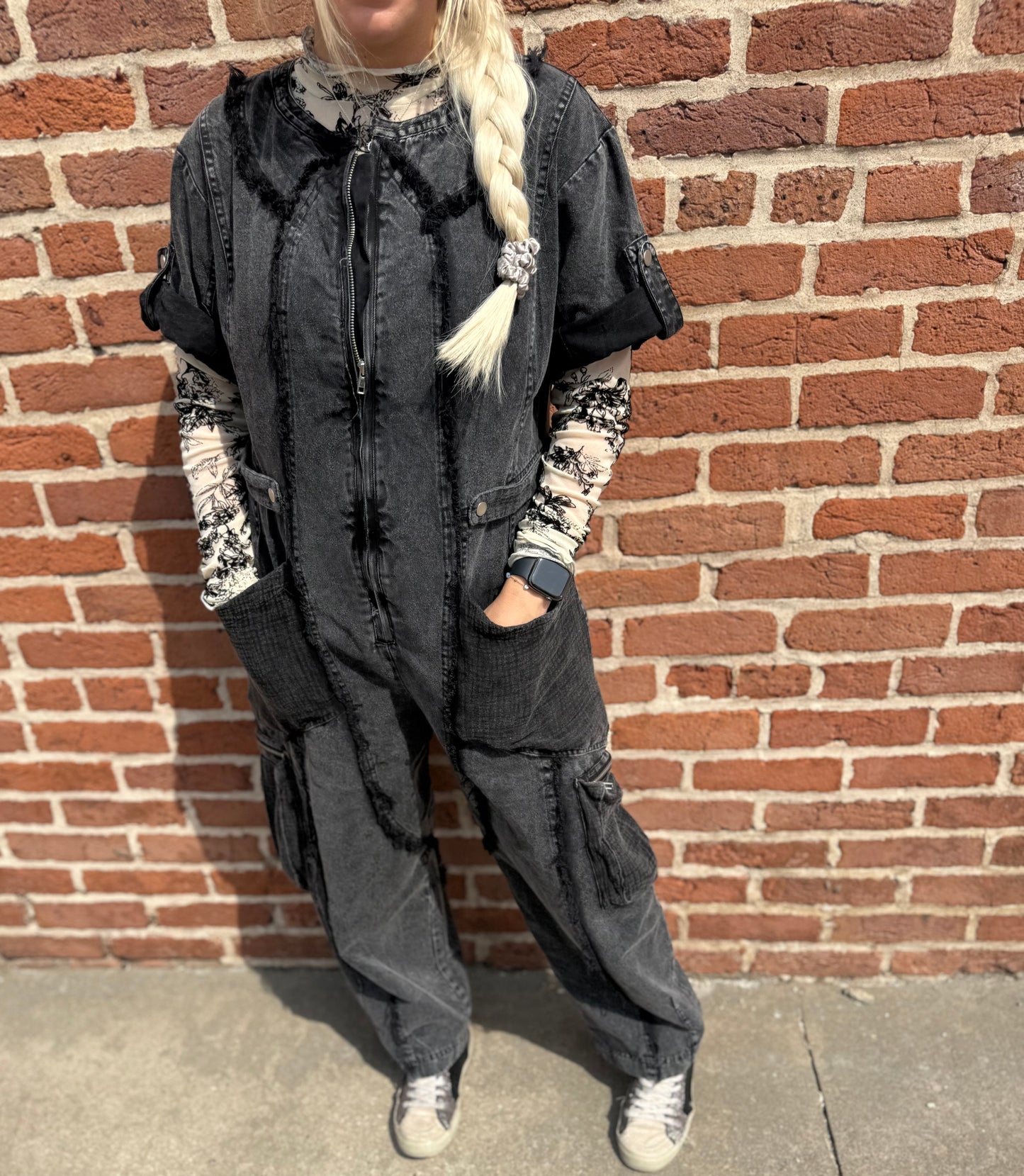 MIDNIGHT CARGO JUMPSUIT