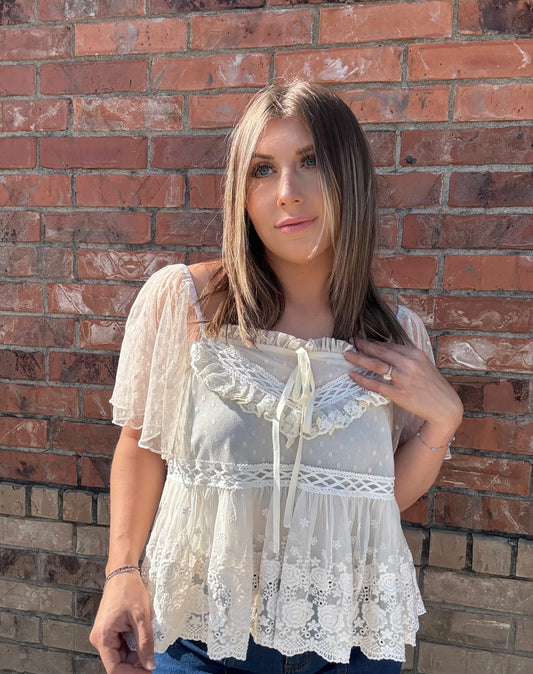 The Opal Lace Blouse