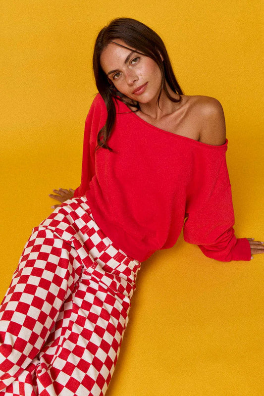 RED CHECK HIGH RISE