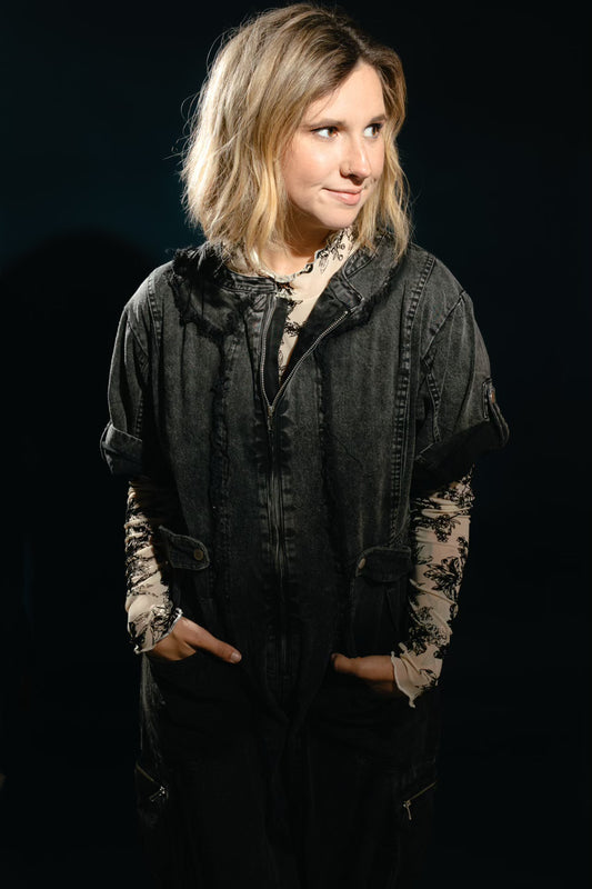 MIDNIGHT CARGO JUMPSUIT