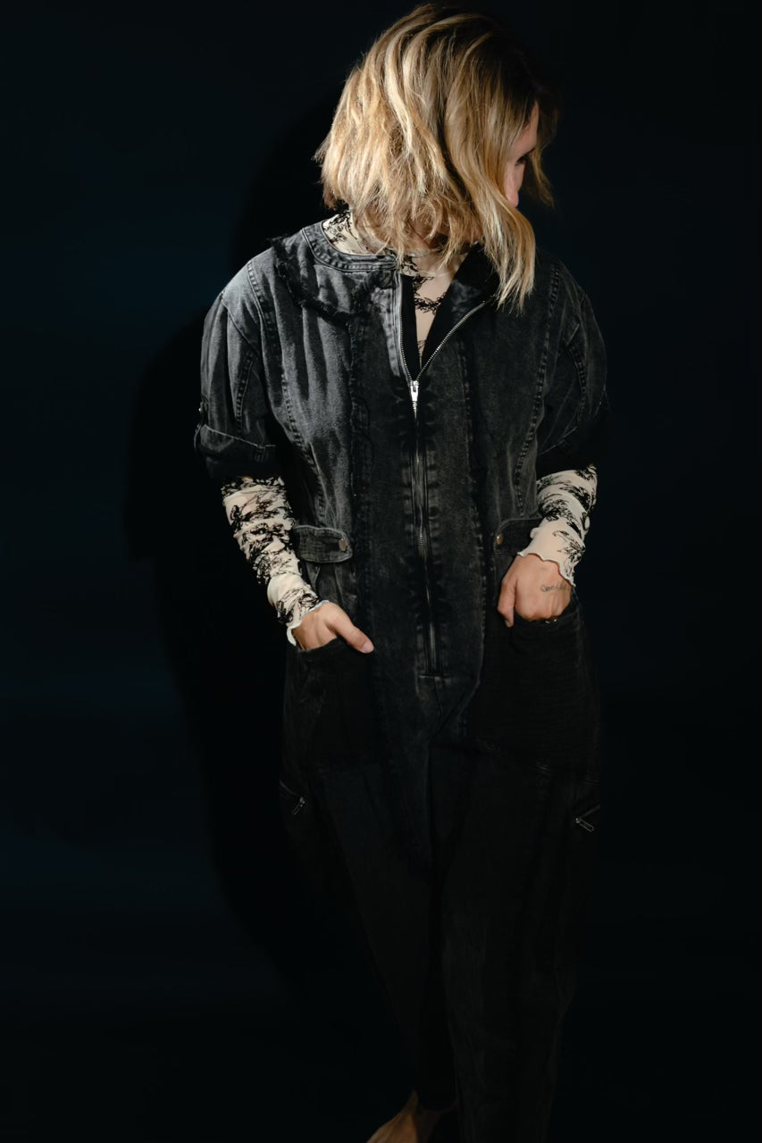 MIDNIGHT CARGO JUMPSUIT