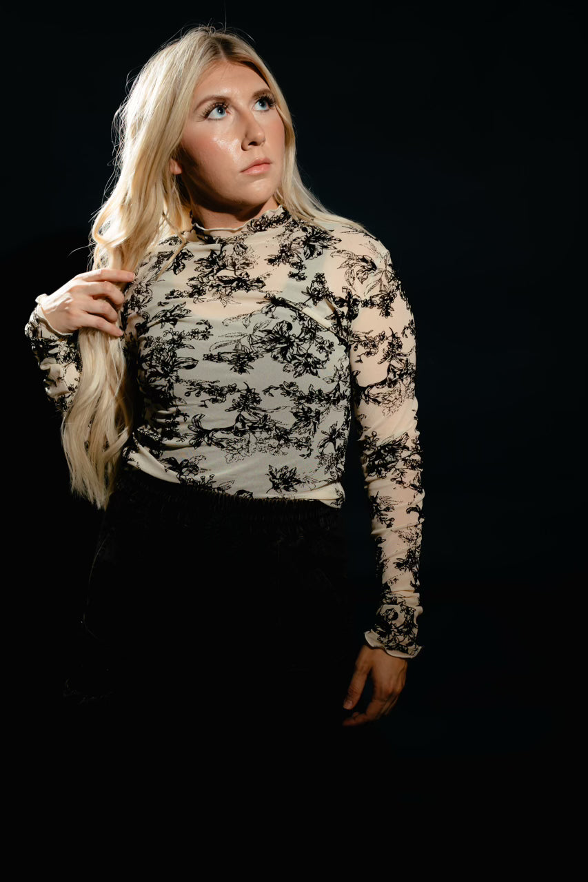 MOONLIT GARDEN MESH TOP