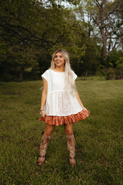 THE IVORY KNIT BABYDOLL TOP
