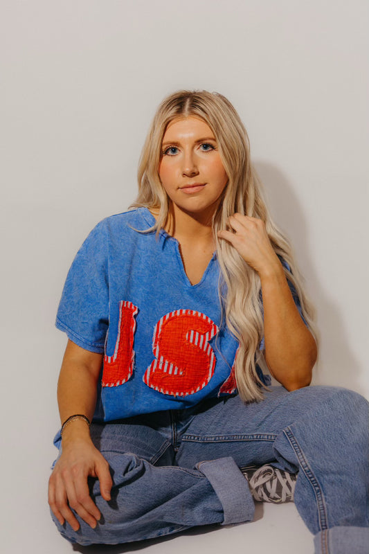 USA PATCHWORK TEE